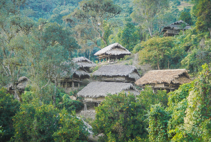 Maisons traditionnelles sur pilotis